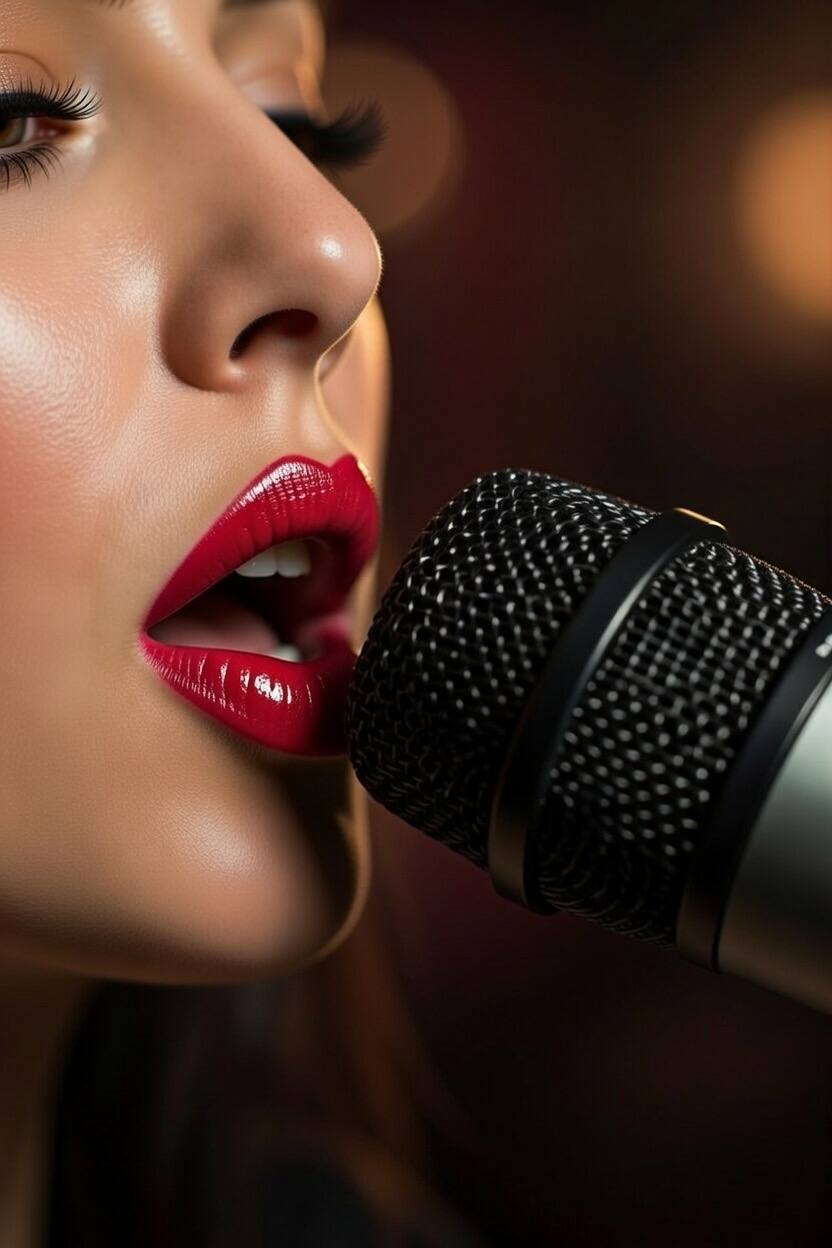 Creator at the microphone